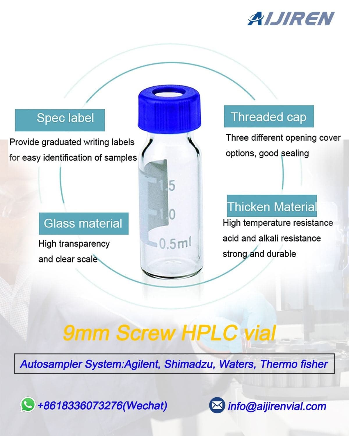 autosampler vials for reloading